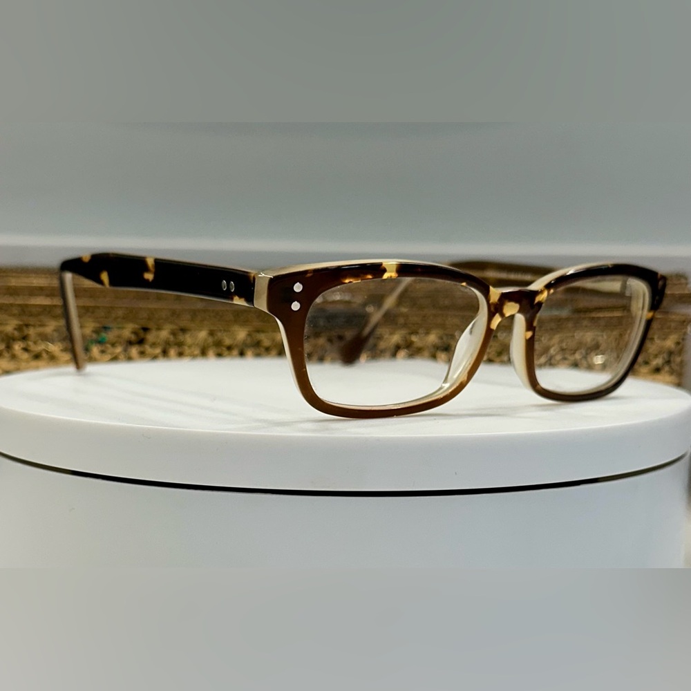 Geek Eyewear - Rx Light Brown/Amber Tortoiseshell Patterned Eyeglass Frames VGUC